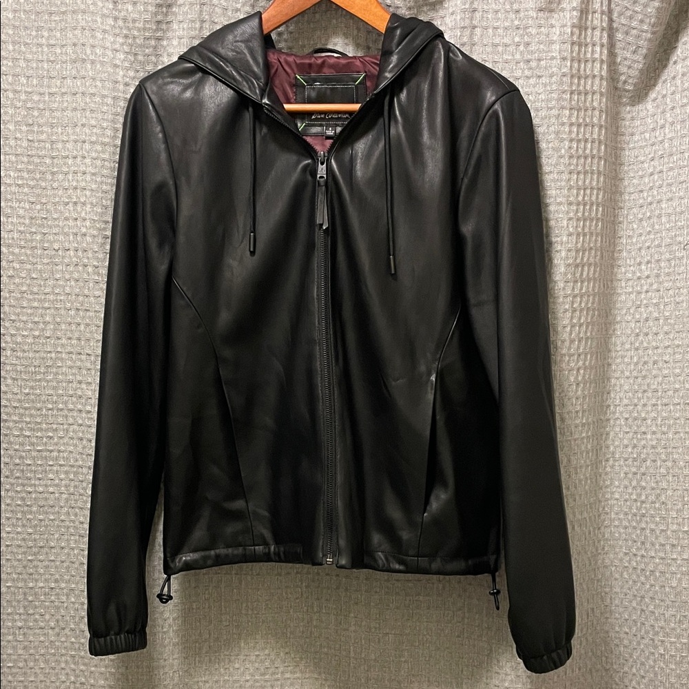 Sam Edelman Black poly Hooded Jacket